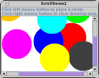 A snapshot of ScrollDemo2