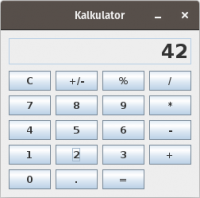 Kalkulator w Swing - przykładowy interfejs
