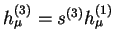 $ h_{\mu}^{(3)}=s^{(3)} h_{\mu}^{(1)}$