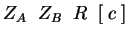 $ Z_A \;\;Z_B\;\; R \;\;[\; c\;]$